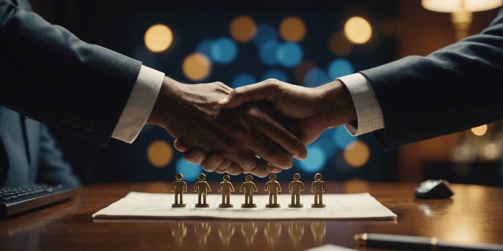 Legal tech partnership handshake symbolising success